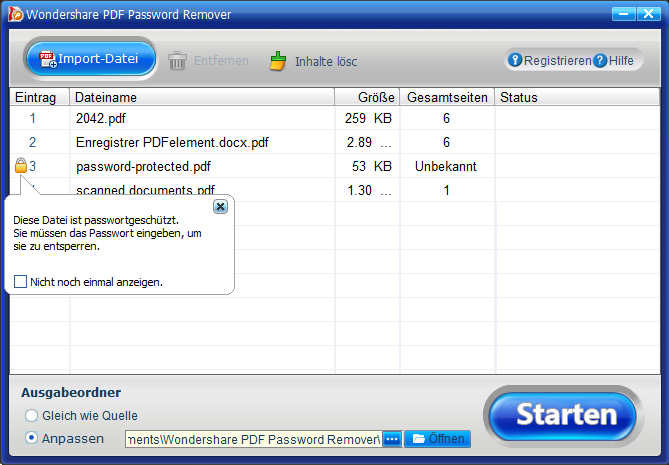 Passwortgeschützte PDF konvertieren