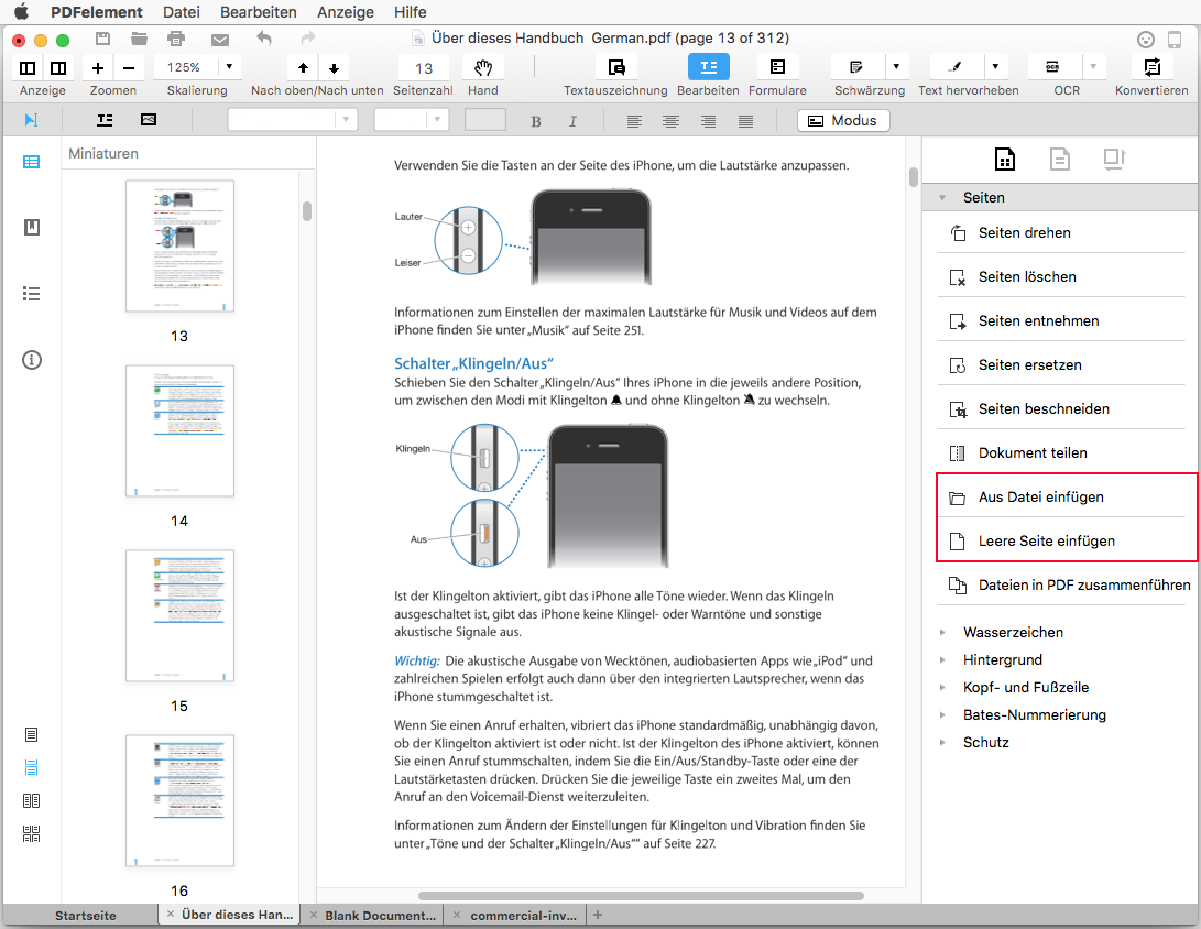 PDF-Seiten einfügen