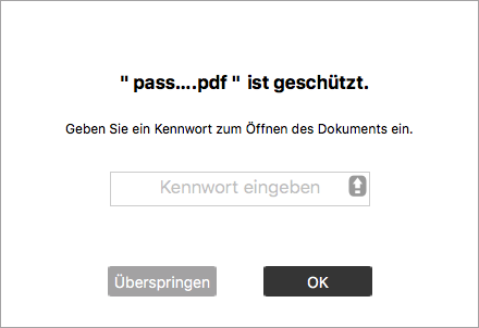 Passwortgeschützte PDF öffnen