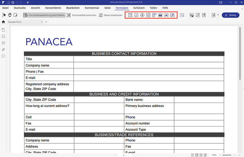 Wie Sie ausfüllbare PDFs aus Word/Excel erstellen〡PDFelement