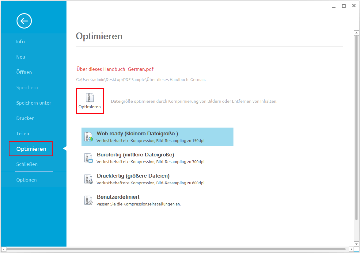 PDF optimieren
