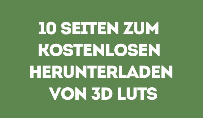 10 Seiten zum kostenlosen Herunterladen von 3D LUTs