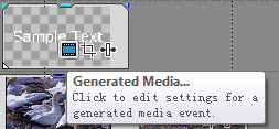 Generated media window