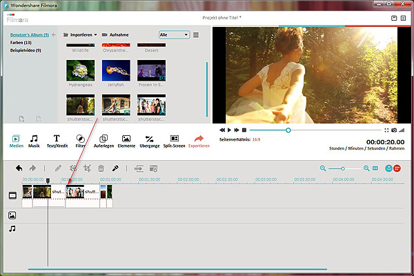 Importieren Sie Videos zum AVI komprimieren
