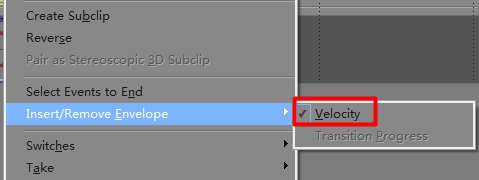  Select Velocity option 