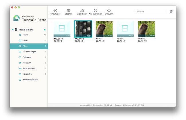 video von einem Mac auf ein iPad laden