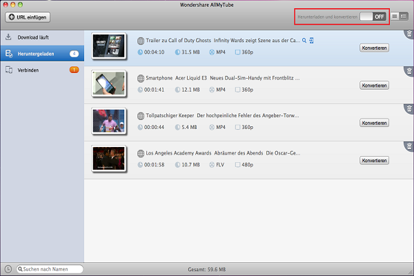 YouTube Videos auf iTunes importieren