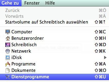 gehen zu Dienstprogramme