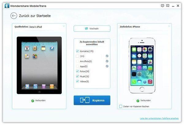 music vom ipad auf iphone