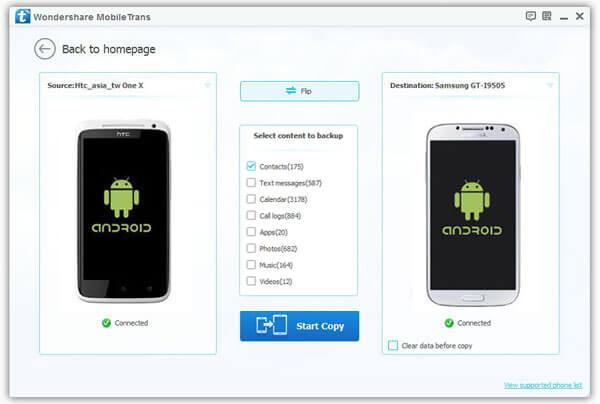 how to transfer contacts from android to samsung