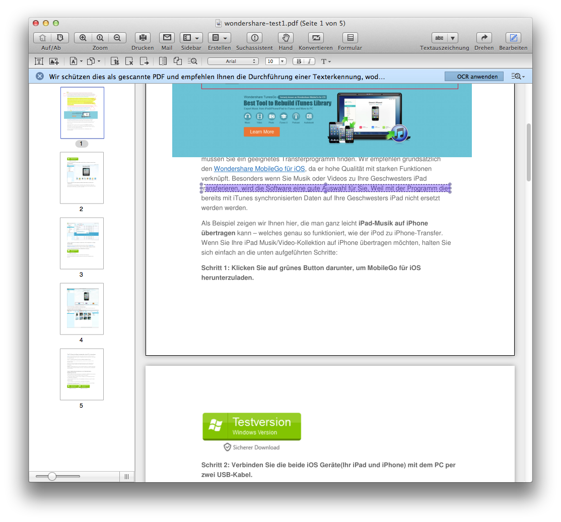 OFFIZIELL Wondershare PDF Editor für Mac: PDF bearbeiten mac