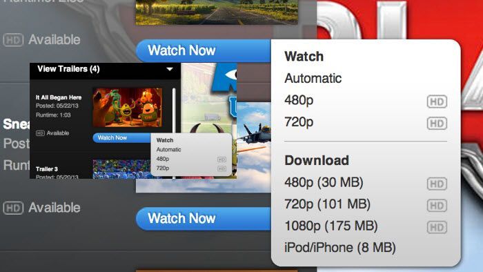 quicktime trailer donwnload