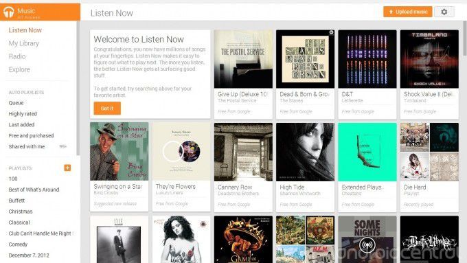 Musik vom google music player auf android