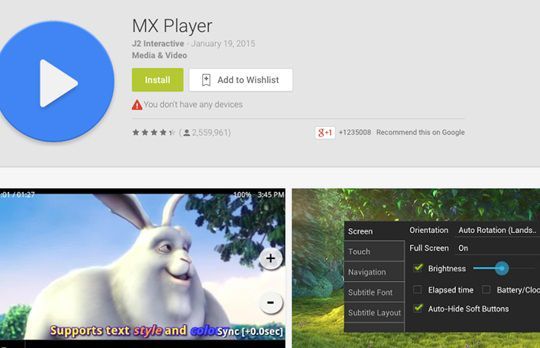 Android Video Player - MX Player