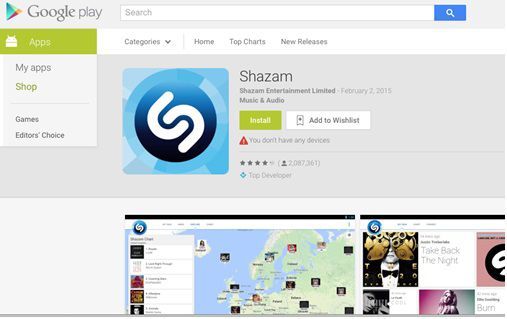 android musc download - shazam