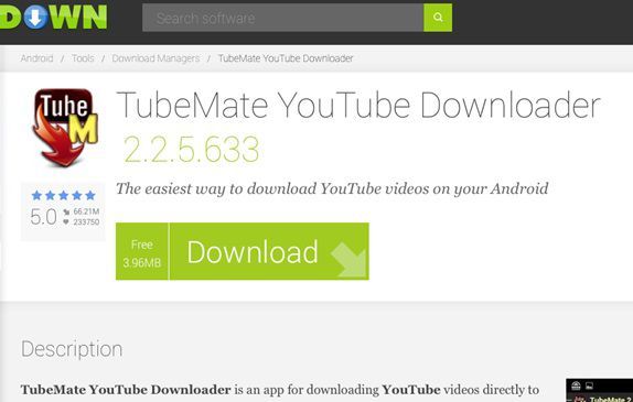 Tubemate youtube video downloader