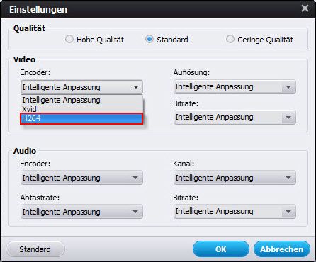 h264 Encoder für iTunes