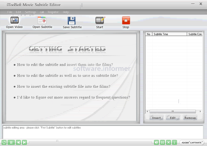 itooisoft movie subtitle editor Untertitel Bearbeiten Programm